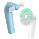 充電型LED閃字發光風扇(閃光風扇)