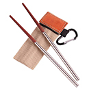 組合式紅檀木不銹鋼筷子掛鉤皮套