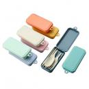 小麥摺疊環保餐具四件組