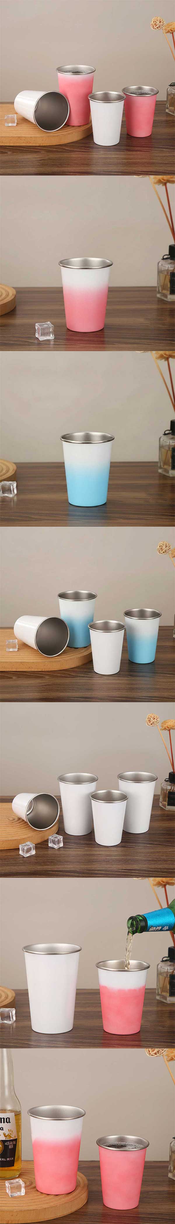 遇冷變色不鏽鋼創意啤酒杯